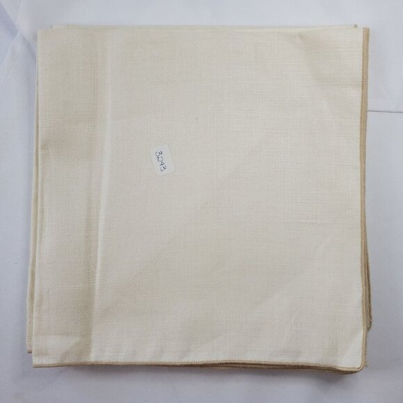 VTG Set Of 6 Beige Linen Napkins 16x16 Inches For Dining & Events - Picture 5 of 8
